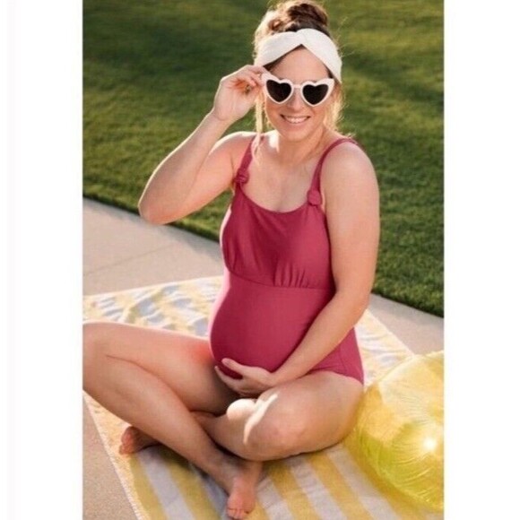 Kindred Bravely Classic One Piece Nursing Maternity Swimsuit Auburn Large Busty - Picture 1 of 8